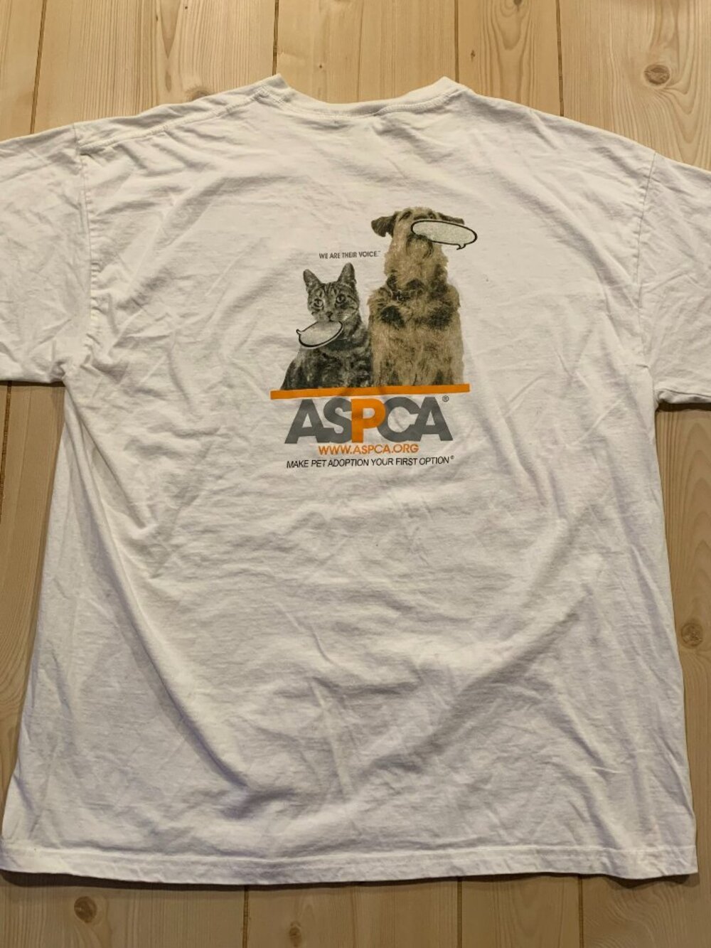 Vintage Y2K ASPCA Cat Dog Kitten Puppy Pet American Society Animals T-Shirt XL